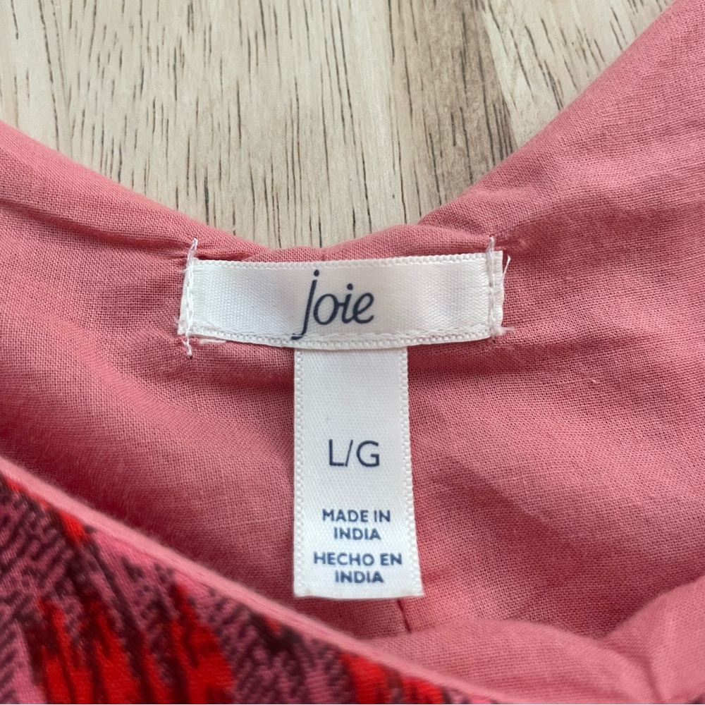 JOIE Red Print Sleeveless Maxi DRESS! Fully lined! Good condition! Lg - Picture 9 of 11
